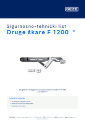 Druge škare F 1200  * Sigurnosno-tehnički list HR