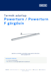 Powerturn / Powerturn F görgősín Termék adatlap HU