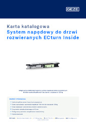 System napędowy do drzwi rozwieranych ECturn Inside Karta katalogowa PL