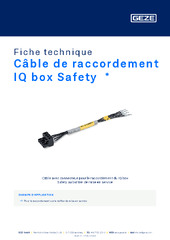 Câble de raccordement IQ box Safety  * Fiche technique FR