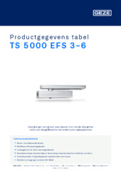 TS 5000 EFS 3-6 Productgegevens tabel NL