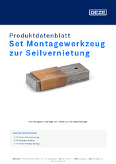 Set Montagewerkzeug zur Seilvernietung Produktdatenblatt DE