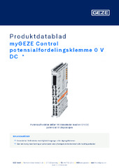 myGEZE Control potensialfordelingsklemme 0 V DC  * Produktdatablad NB