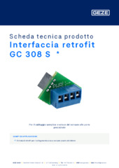 Interfaccia retrofit GC 308 S  * Scheda tecnica prodotto IT