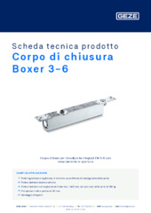 Corpo di chiusura Boxer 3-6 Scheda tecnica prodotto IT