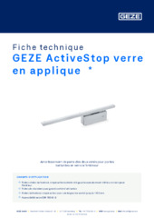 GEZE ActiveStop verre en applique  * Fiche technique FR