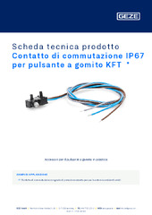 Contatto di commutazione IP67 per pulsante a gomito KFT  * Scheda tecnica prodotto IT