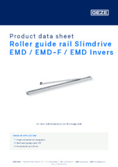 Roller guide rail Slimdrive EMD / EMD-F / EMD Invers Product data sheet EN