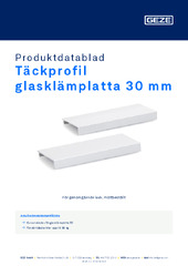 Täckprofil glasklämplatta 30 mm Produktdatablad SV