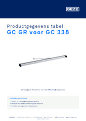 GC GR voor GC 338 Productgegevens tabel NL