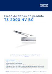 TS 2000 NV BC Ficha de dados de produto PT