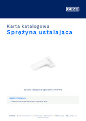 Sprężyna ustalająca Karta katalogowa PL