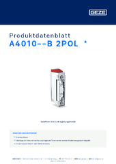A4010--B 2POL  * Produktdatenblatt DE