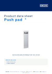 Push pad  * Product data sheet EN