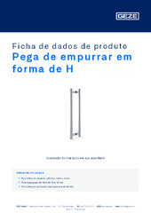 Pega de empurrar em forma de H Ficha de dados de produto PT