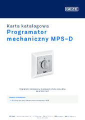 Programator mechaniczny MPS-D Karta katalogowa PL