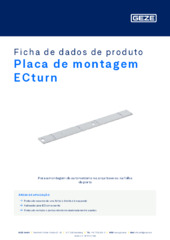 Placa de montagem ECturn Ficha de dados de produto PT