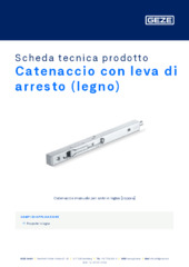 Catenaccio con leva di arresto (legno) Scheda tecnica prodotto IT