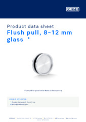 Flush pull, 8-12 mm glass  * Product data sheet EN