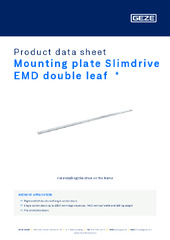Mounting plate Slimdrive EMD double leaf  * Product data sheet EN