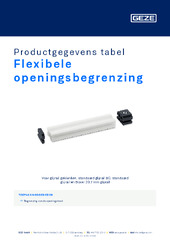 Flexibele openingsbegrenzing Productgegevens tabel NL