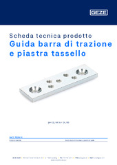 Guida barra di trazione e piastra tassello Scheda tecnica prodotto IT