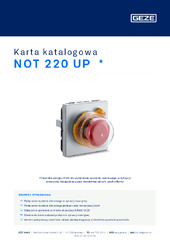 NOT 220 UP  * Karta katalogowa PL
