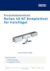 Rollan 40 NT Komplettset für Holzflügel Produktdatenblatt DE