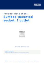 Surface-mounted socket, 1 outlet Product data sheet EN