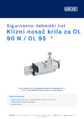 Klizni nosač krila za OL 90 N / OL 95  * Sigurnosno-tehnički list HR
