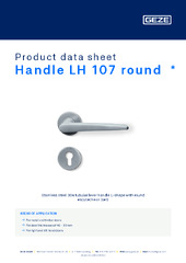 Handle LH 107 round  * Product data sheet EN