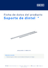 Soporte de dintel  * Ficha de datos del producto ES