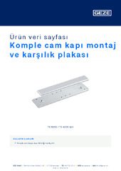 Komple cam kapı montaj ve karşılık plakası Ürün veri sayfası TR