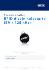RFID dizájn kulcstartó (EM / 125 kHz)  * Termék adatlap HU