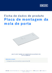 Placa de montagem da mola de porta Ficha de dados de produto PT