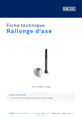 Rallonge d'axe Fiche technique FR