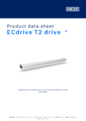 ECdrive T2 drive  * Product data sheet EN