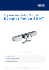 Komplet Rollan 80 NT Sigurnosno-tehnički list HR