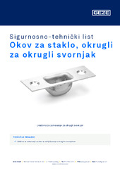 Okov za staklo, okrugli za okrugli svornjak Sigurnosno-tehnički list HR