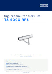 TS 4000 RFS  * Sigurnosno-tehnički list HR