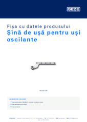 Șină de ușă pentru uși oscilante Fișa cu datele produsului RO