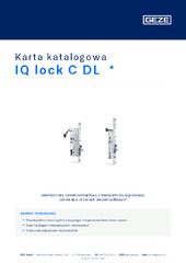 IQ lock C DL  * Karta katalogowa PL