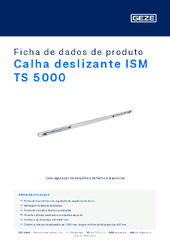 Calha deslizante ISM TS 5000 Ficha de dados de produto PT