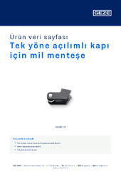 Tek yöne açılımlı kapı için mil menteşe Ürün veri sayfası TR