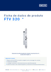 FTV 320  * Ficha de dados de produto PT