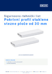 Pokrivni profil staklene stezne ploče od 30 mm Sigurnosno-tehnički list HR