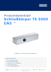 Schließkörper TS 3000 EN3  * Produktdatenblatt DE