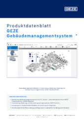 GEZE Gebäudemanagementsystem  * Produktdatenblatt DE