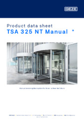 TSA 325 NT Manual  * Product data sheet EN