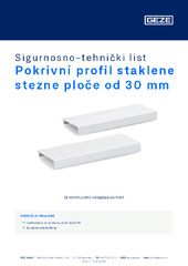 Pokrivni profil staklene stezne ploče od 30 mm Sigurnosno-tehnički list HR